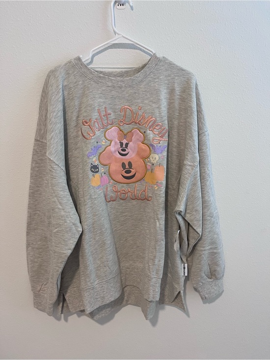 Disney Sweaters - Disney 2026 Halloween Disney World Girls' Gray Minnie Graphic Sweatshirt NWT
